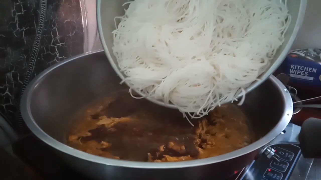 Breakfast dengan bihun goreng sambal ikan bilis//simple breakfast untuk family 