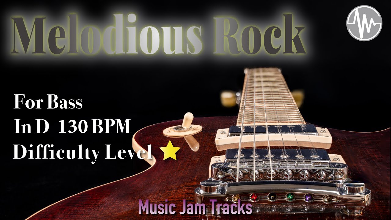 Melodious Rock Jam for【Bass】D Major BPM130 | No Bass Backing Track