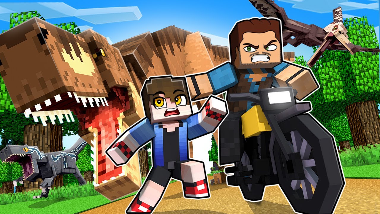 OS DINOSSAUROS VOLTARAM a VIDA no JURASSIC WORLD Minecraft