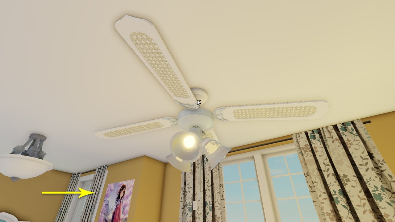 Happy to find a ceiling fan at a friend's house | Roblox