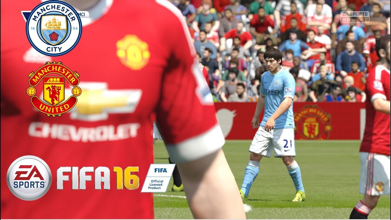 FIFA 16 | Manchester United vs Manchester City | PC Gameplay | Barclays Premier League | Football