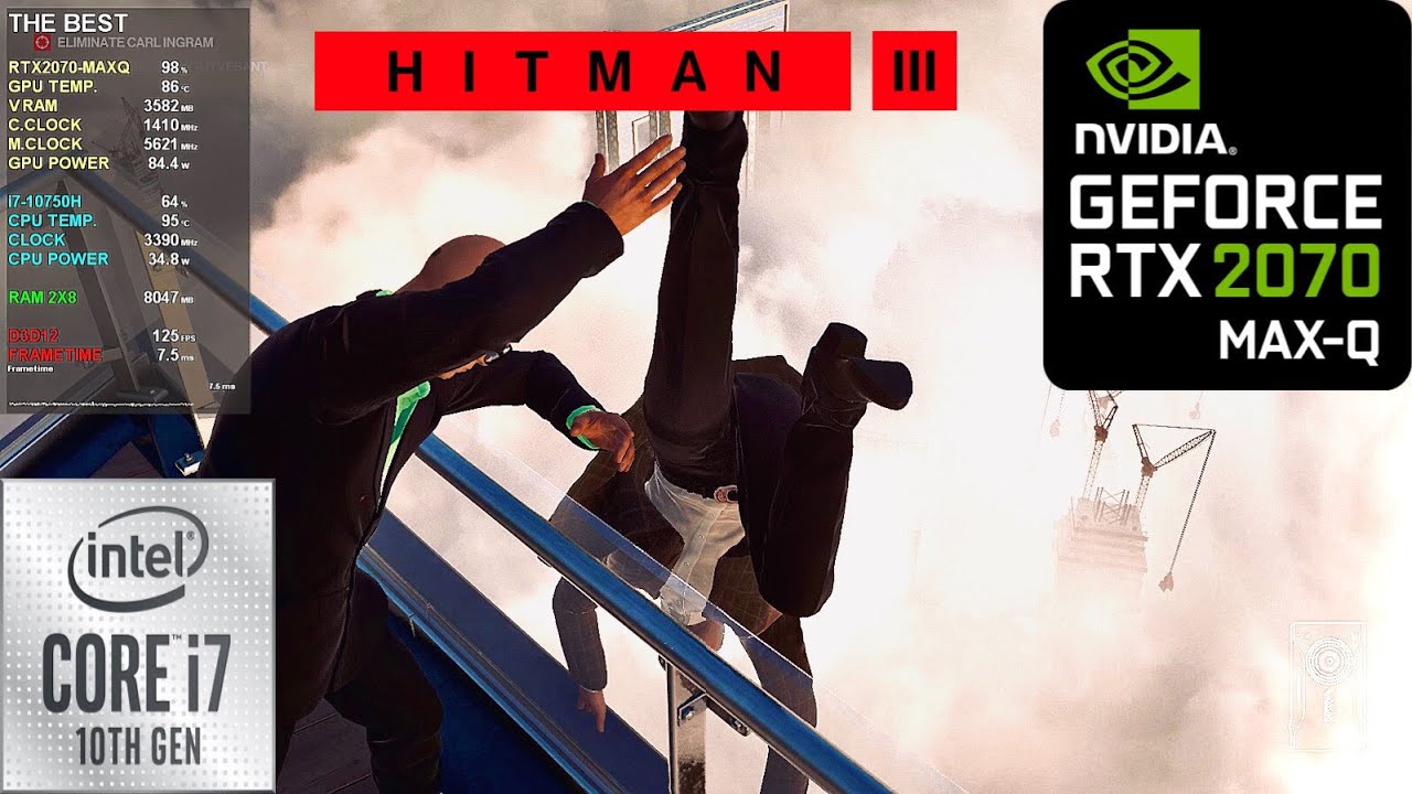 Hitman 3 Benchmark | Max settings | Laptop Asus Zephyrus M15