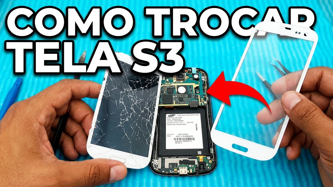 Touch e LCD Samsung Galaxy S3 GT-i9300, S3 neo, GT-i9305, como desmontar, trocar