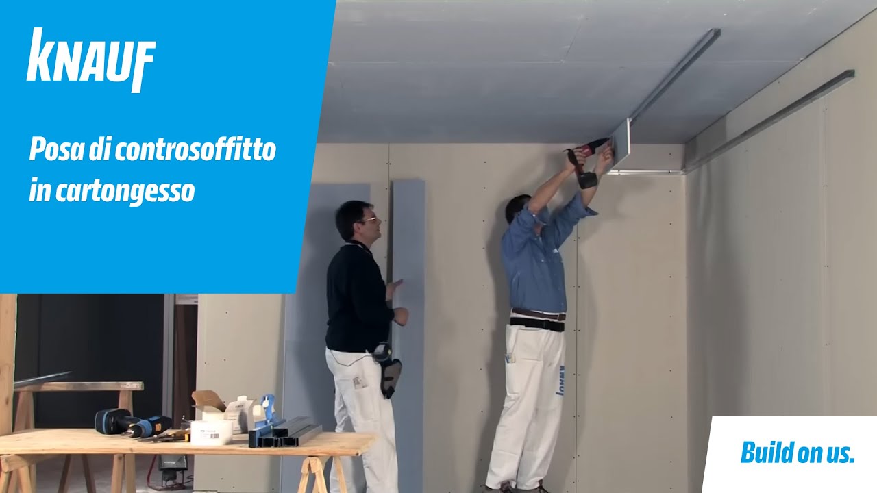 Knauf: video di posa su come realizzare controsoffitti in cartongesso