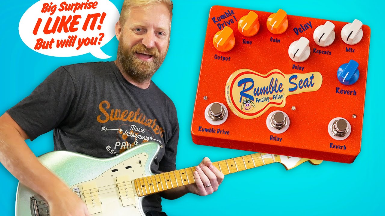 Analog Alien RUMBLE SEAT &mdash; Drive, Delay и Reverb в блестящем оранжевом корпусе &mdash; Спасибо Sweetwater!