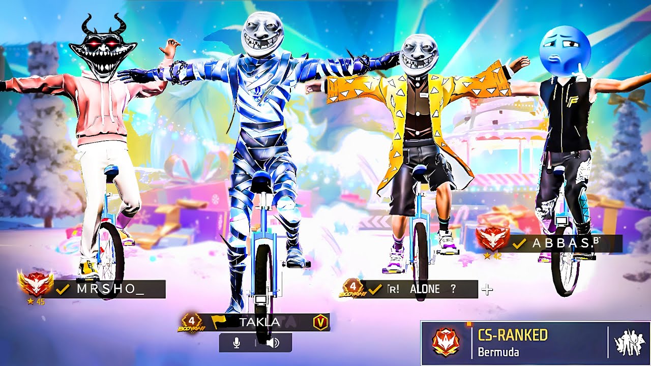 Cycle Gang in Free Fire 💀 Nightmare for Grandmaster Pushers