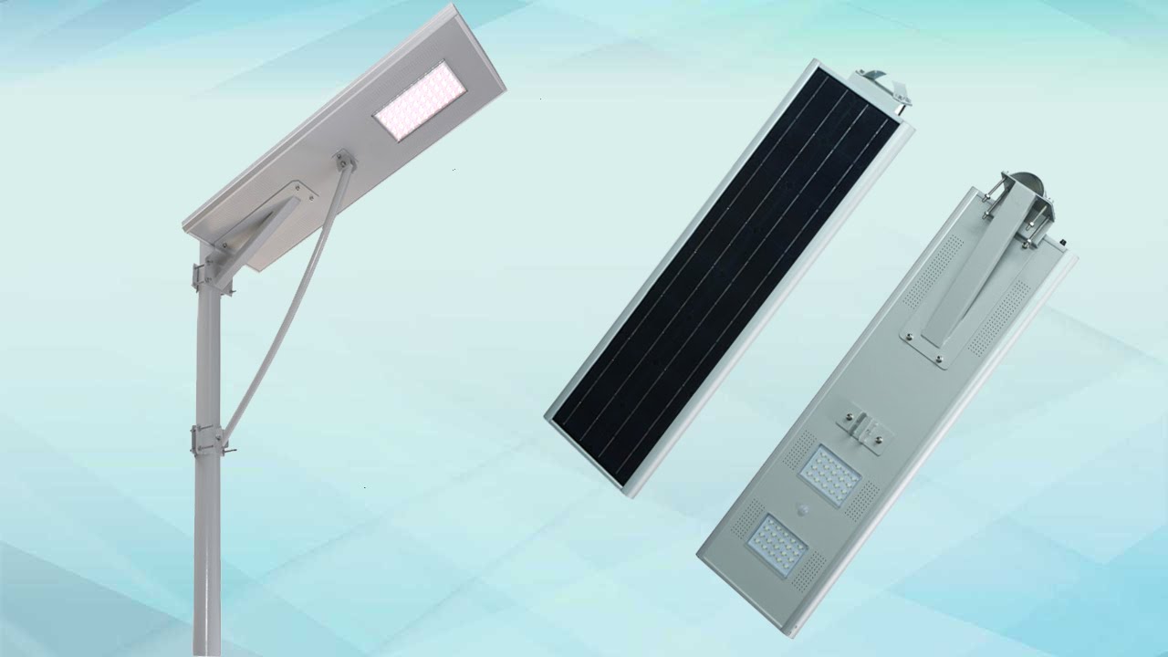 Un luminaire solaire de la série «Tout en un».