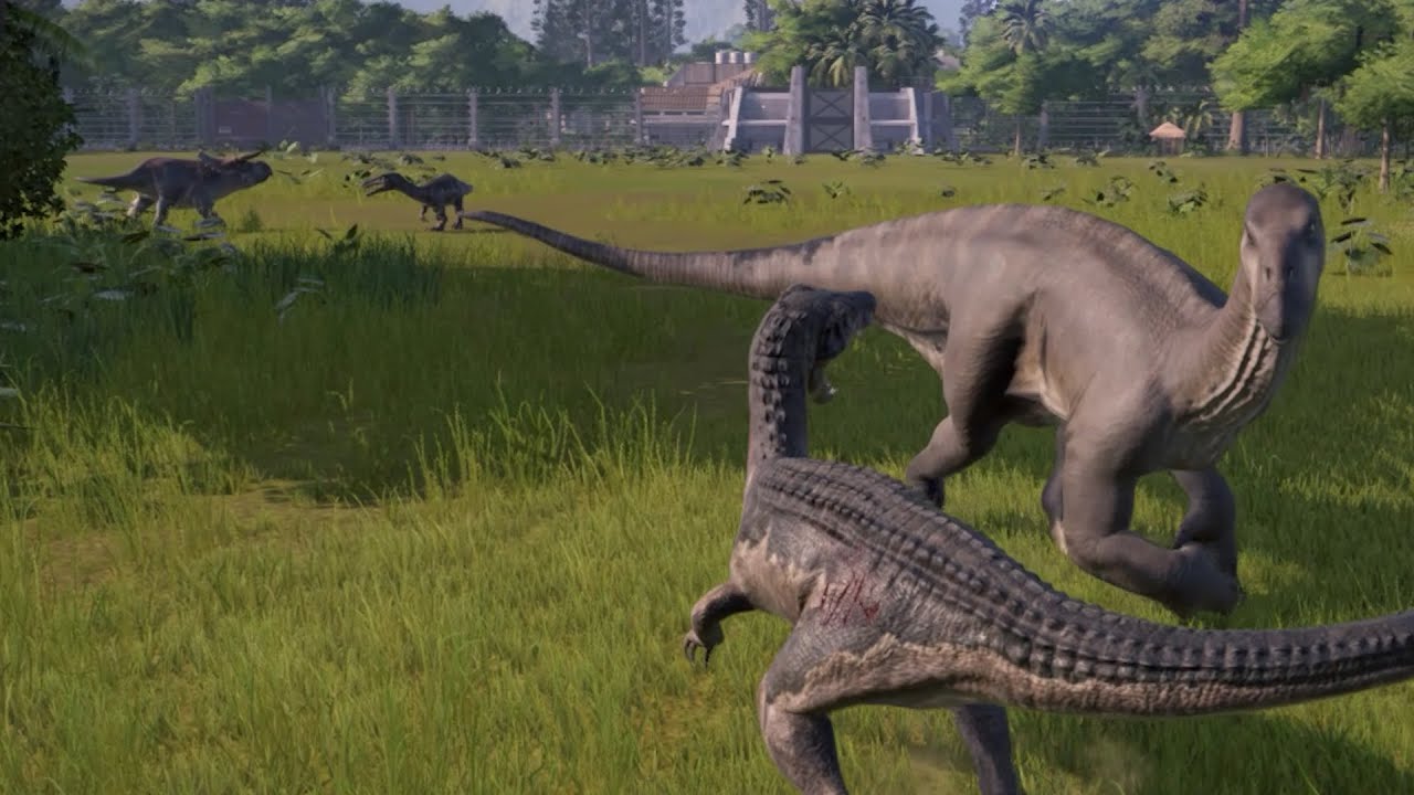 The Epic Duo Nasutoceratops and Iguanodon Epic Finisher Animation - Jurassic World Evolution