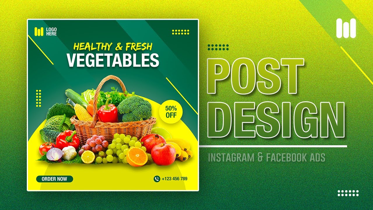 Simple Social Media Ad Post Design in Photoshop