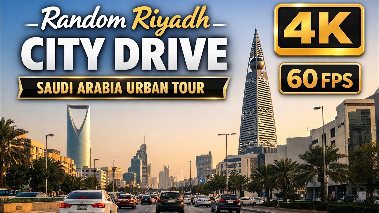 Random Riyadh City Drive 4K 60FPS | Saudi Arabia Urban Tour