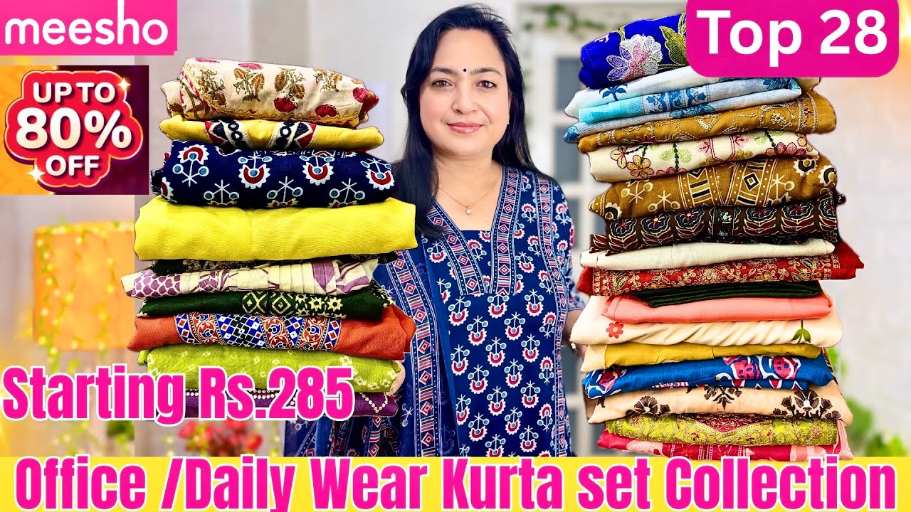 ❤️Meesho Office/Daily Wear kurta sets Starting Rs.285 Only #kurtaset  #meesho #ashigautam