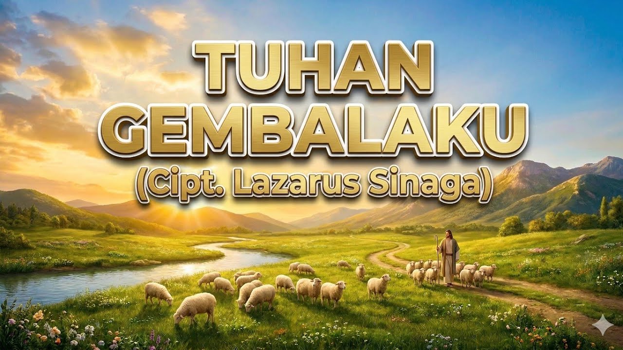 TUHAN GEMBALAKU - Cipt. Lazarus Sinaga (Video Lyric)