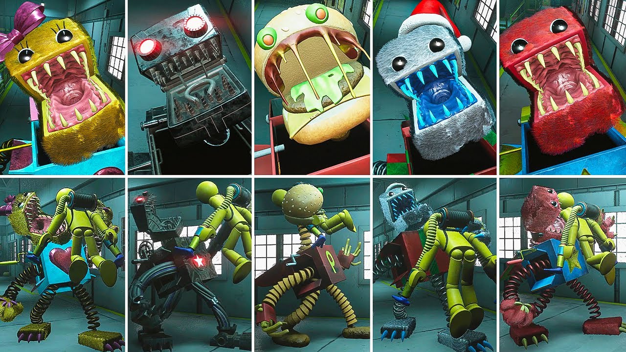 ALL NEW BOXY BOO SKINS JUMPSCARES 1ST vs 3RD person - Project: Playtime