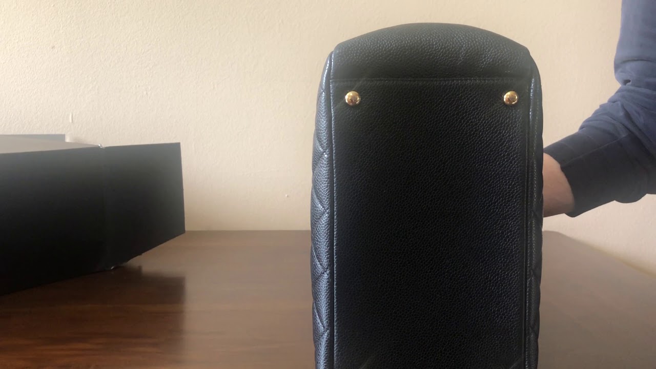 Chanel Caviar shopping tote review