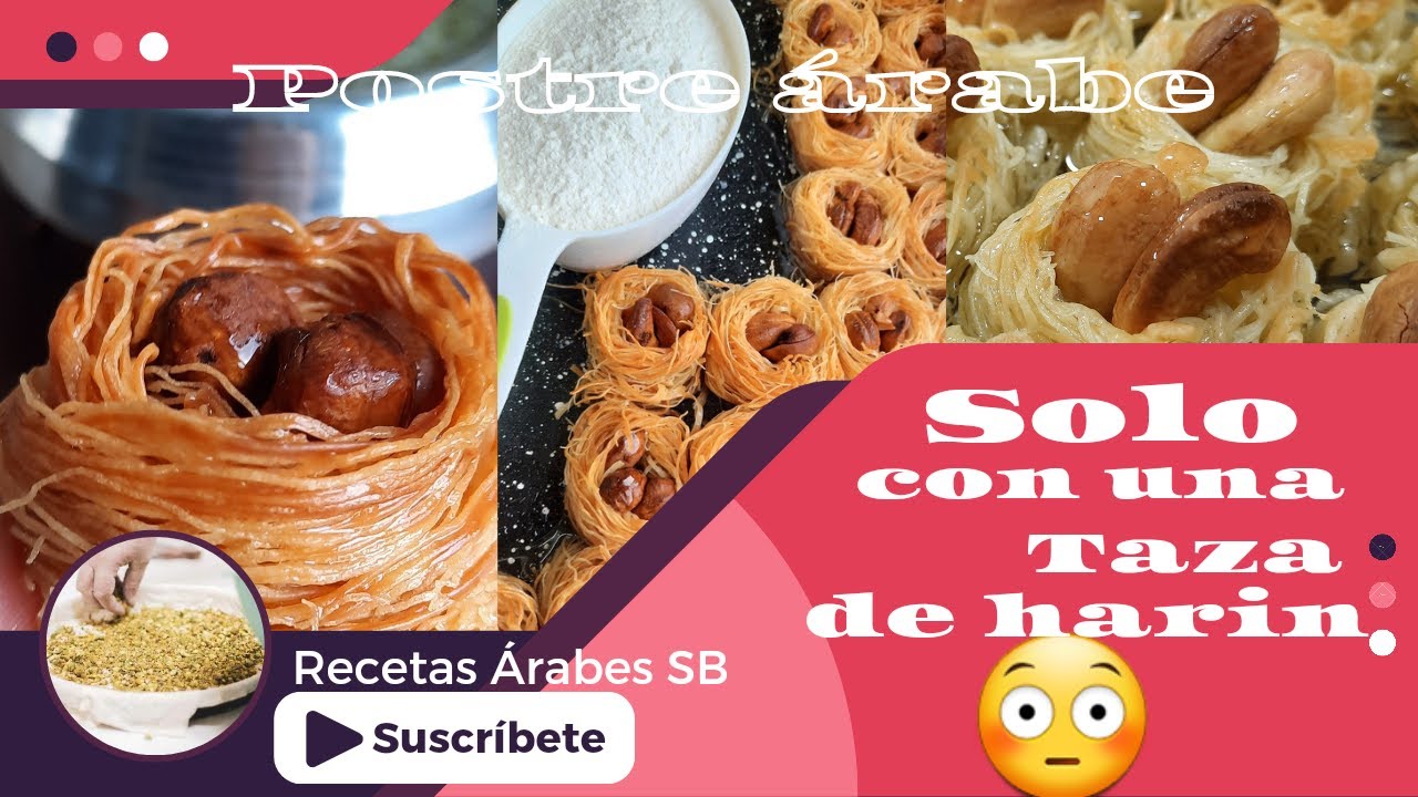 Postre árabe muy rico con MASA CASERA 👌 de kunafa