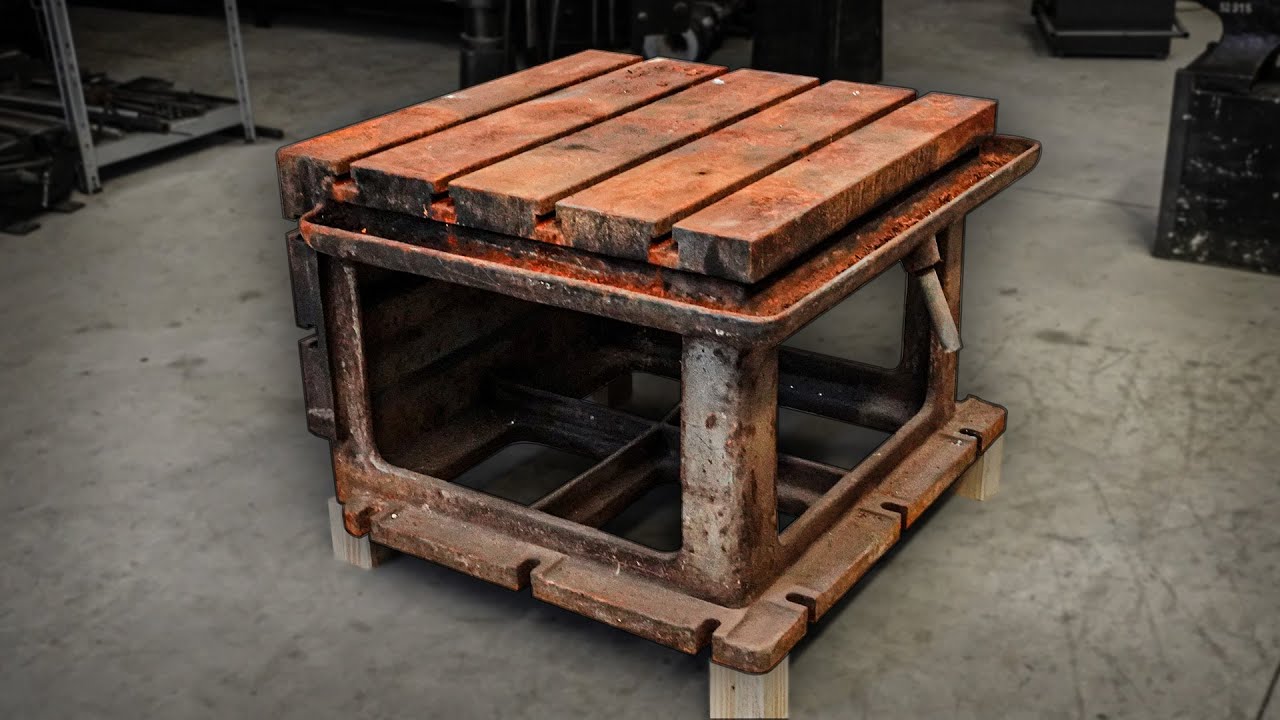 What Do You Do with a 350kg Cast Iron Cube? | Restoration + Welding a Heavy-Duty Stand
