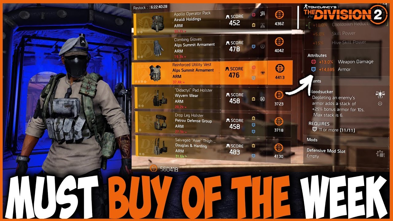 BUY THESE TWO ITEMS NOW IN THE DIVISION 2 BEFORE IT'S TOO LATE | VENDOR RESET 7/19/2019