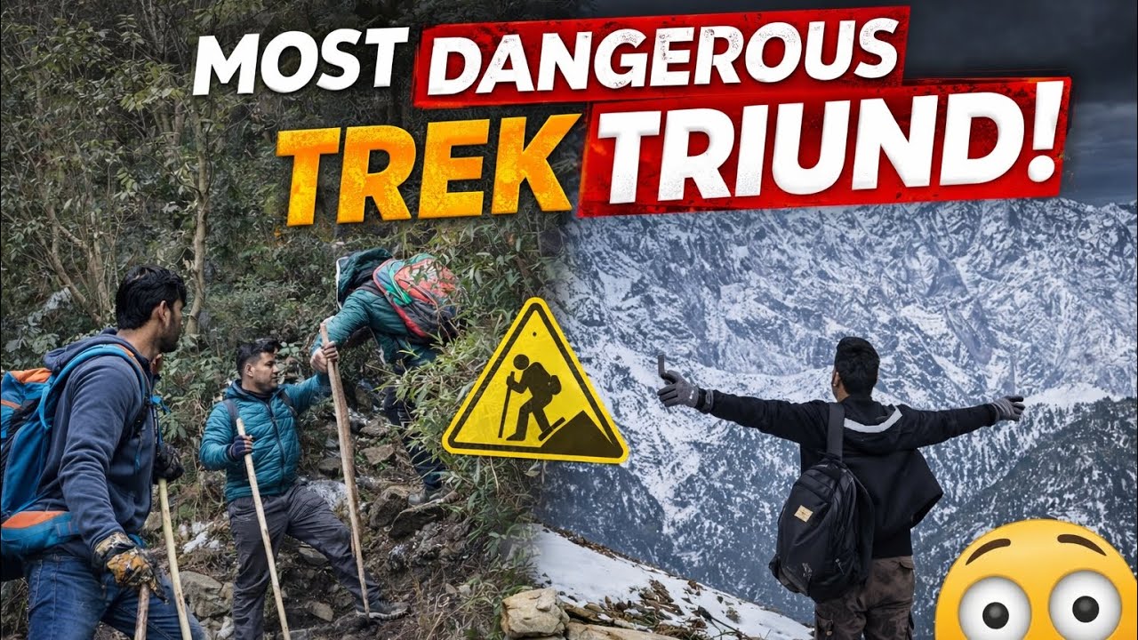 Triund Trek Himachal Pradesh| Most Dangerous Trek Triund 😱😰 Dharamshala macleodganj travel vlog