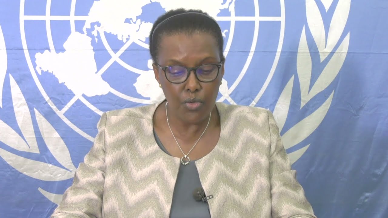 MINUSCA SRSG Valentine Rugwabiza congratulates First UN Trailblazer Award  Winner Téné Maïmouna