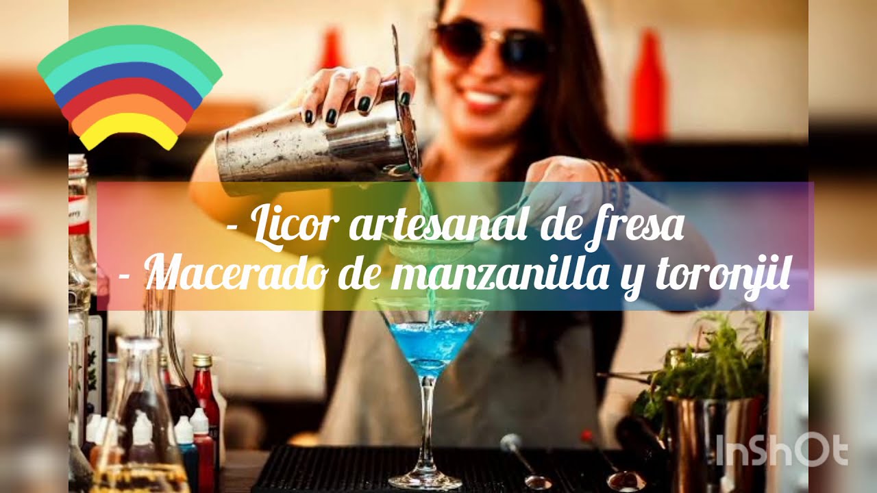 Licor casero de fresa y Macerado de manzanilla y toronjil