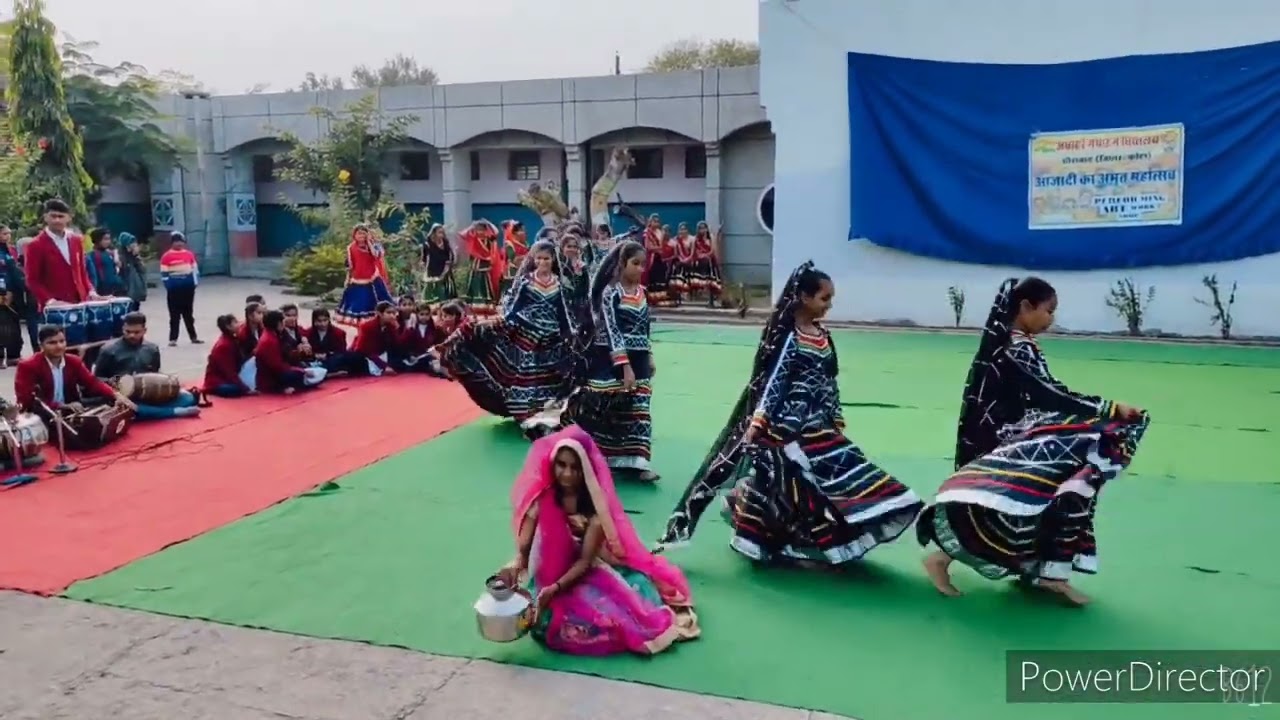 Rajasthani dance performance in JNV KOTA