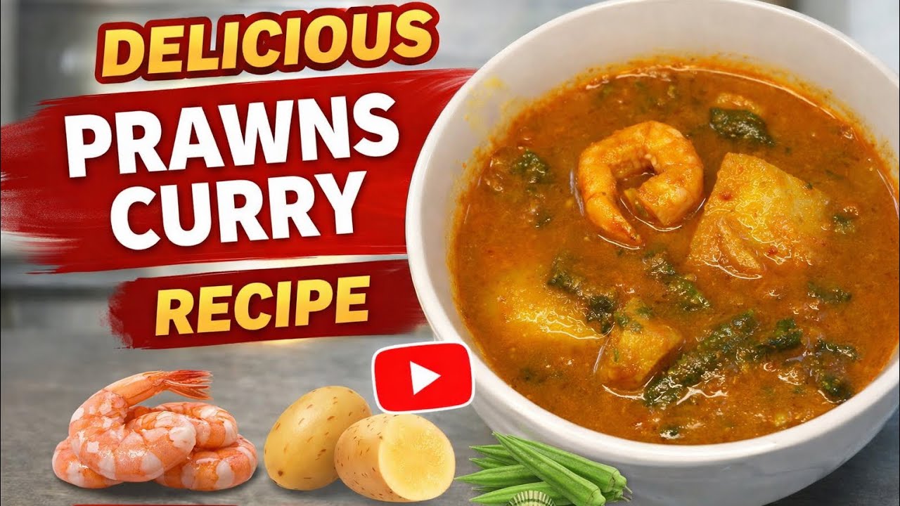 Prawns curry with potato and okra | My First Kannada Video | #mangalorestyle #prawnscurry 