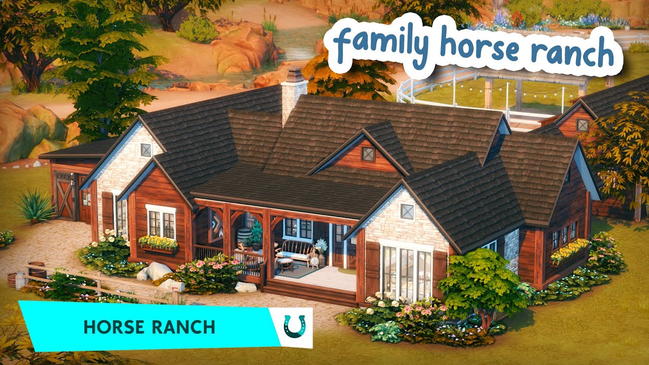 Family Horse Ranch 🐴 || Speed Build || The Sims 4: Horse Ranch