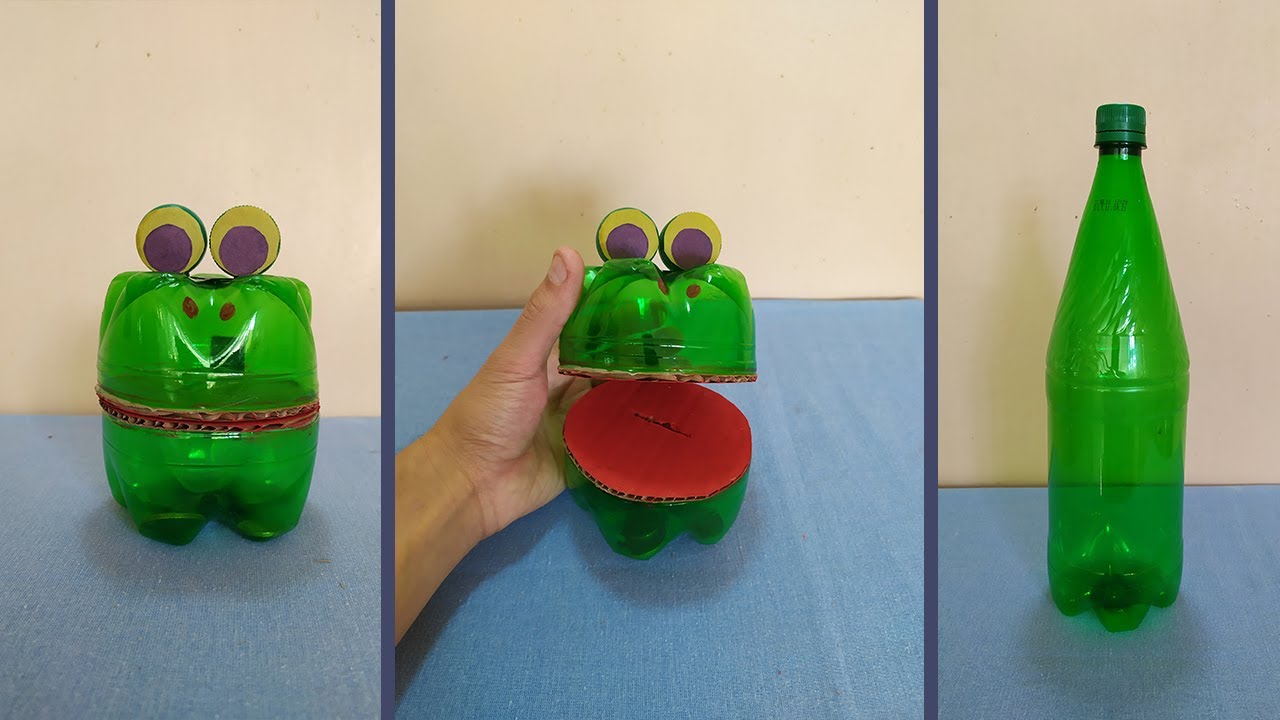 How to make a piggy bank using a Recycled Bottle
