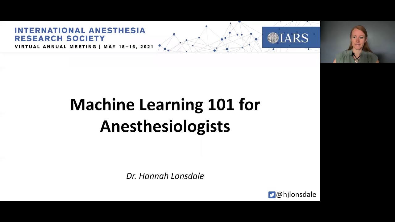 Machine Learning for Anesthesiologists 101