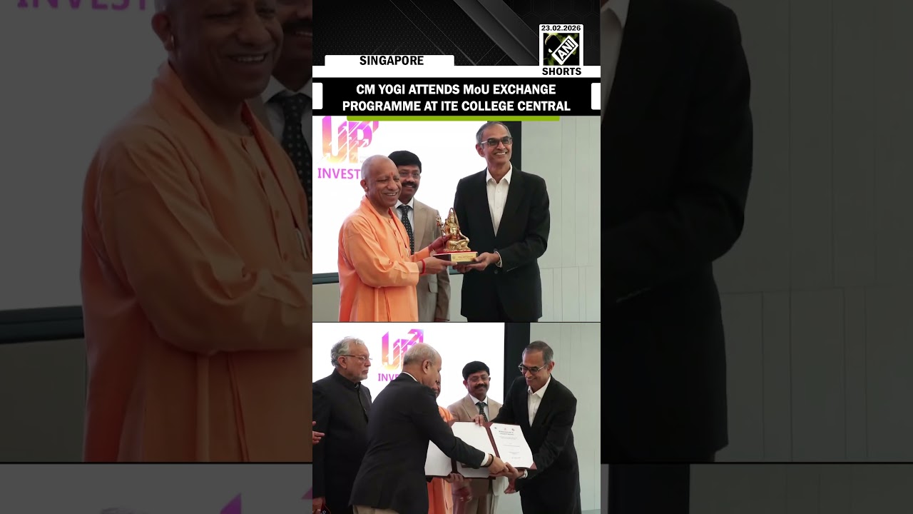 UP CM Yogi attends MoU Exchange Programme at ITE College Central in Singapore