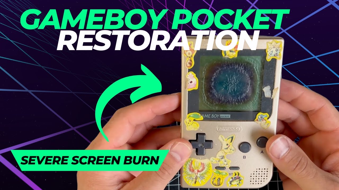 Let's fix: rare golden GameBoy Pocket with a bad screen