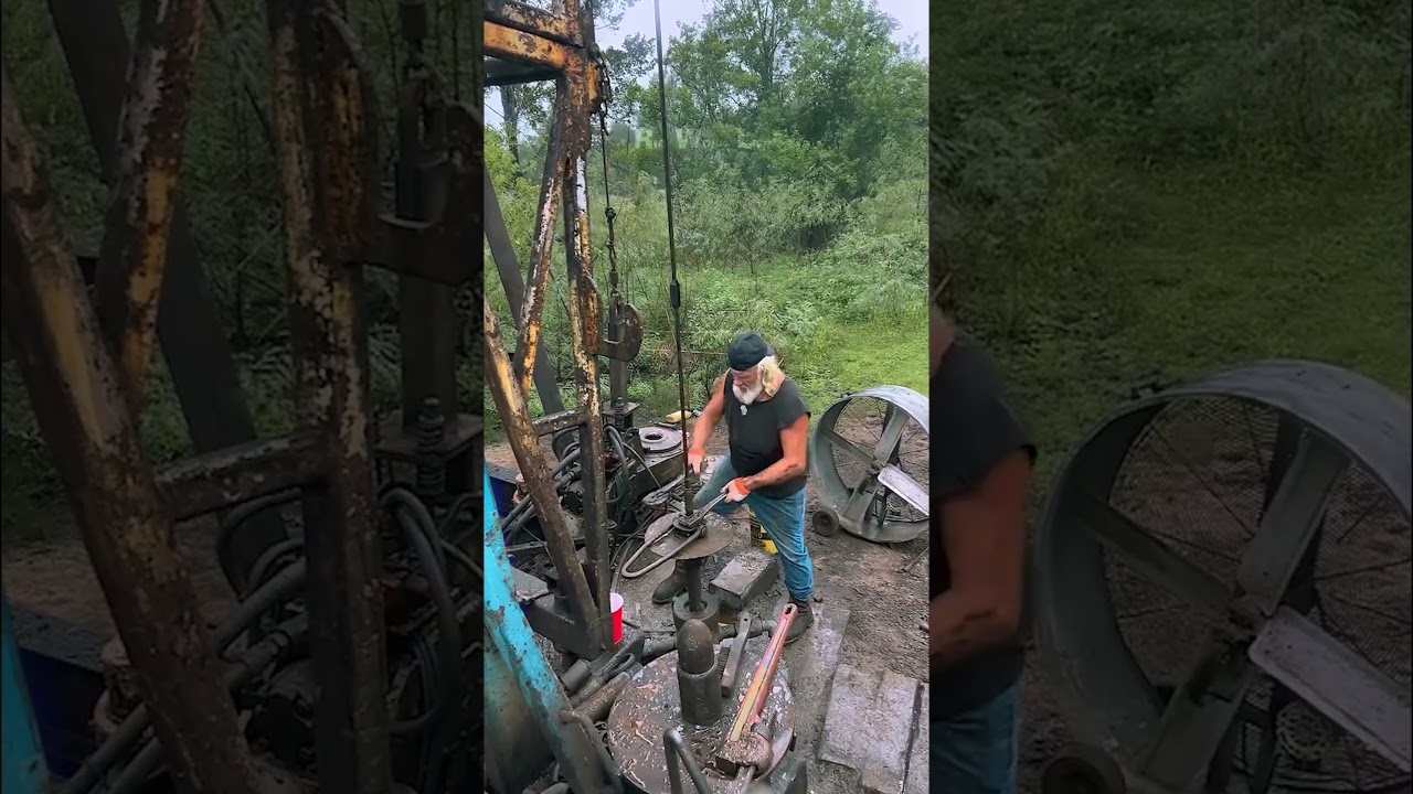 Old Man Working Oilfield Service Rig