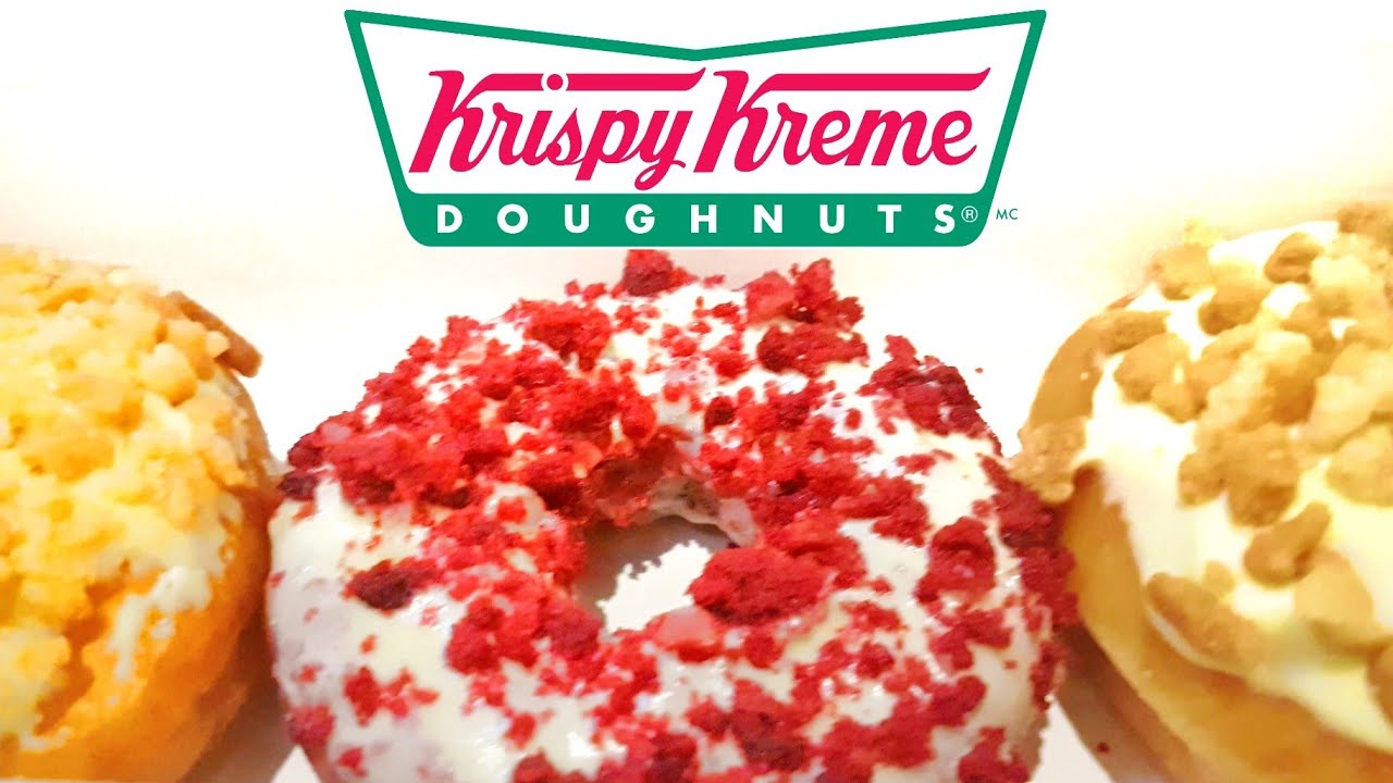 Krispy Kreme Red Velvet & New York Cheesecake Dougnuts Donuts Dubai ASMR 4K