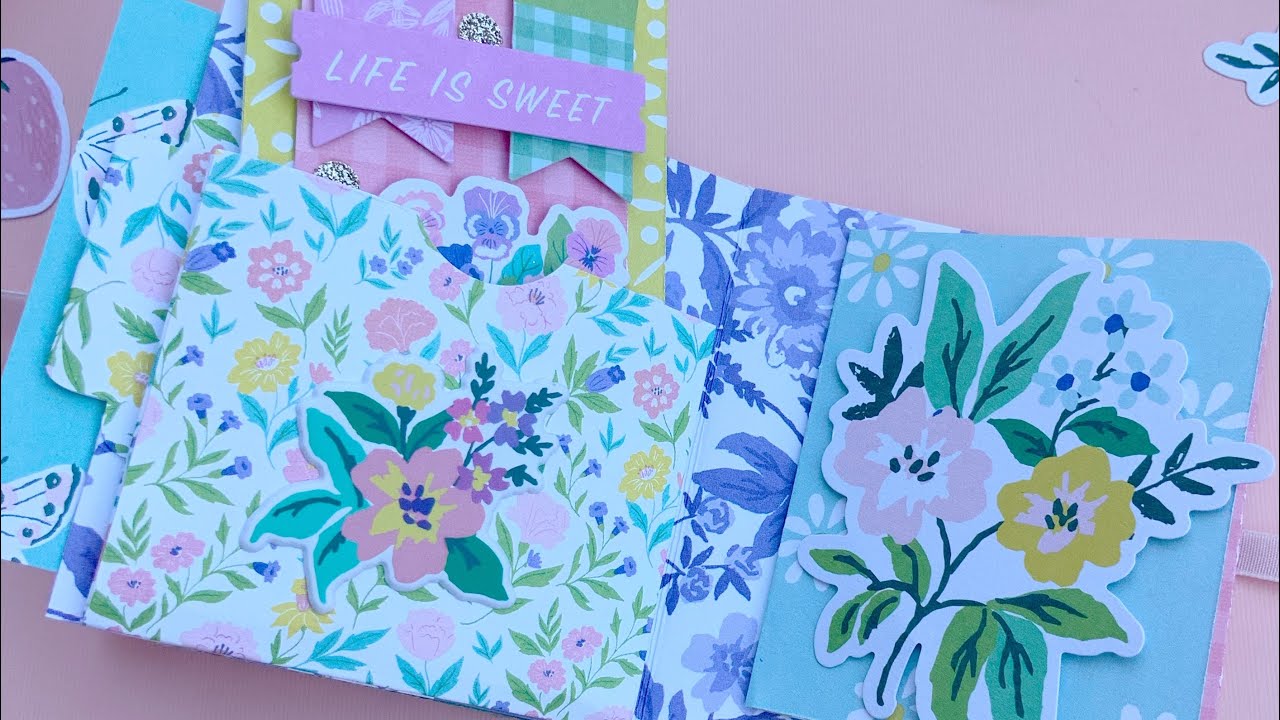 One Sheet Wonder Tutorial 8x8 Papers Mini ATC Album 🐌 Snail mail