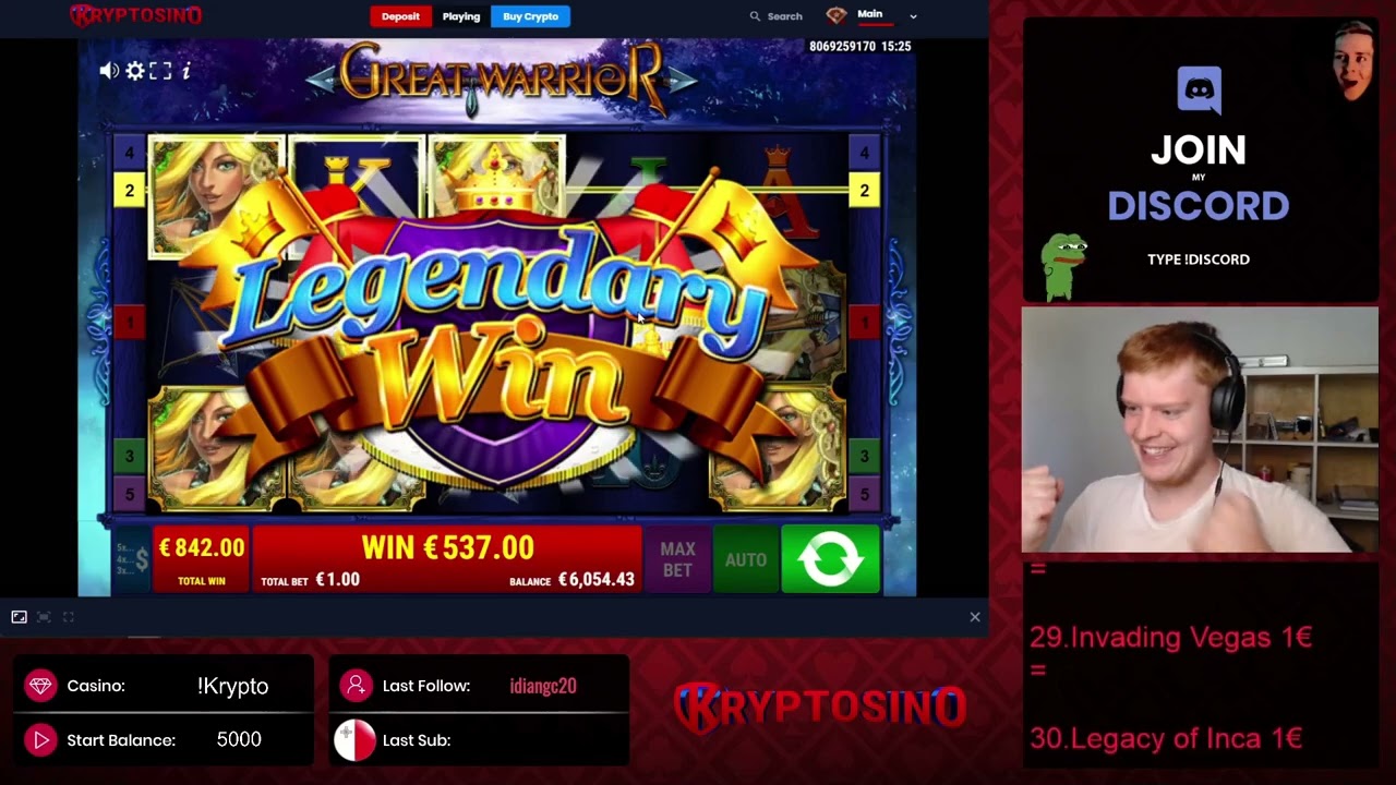 GREAT WARRIOR WILDLINE LEGENDARY WIN | Gamomat