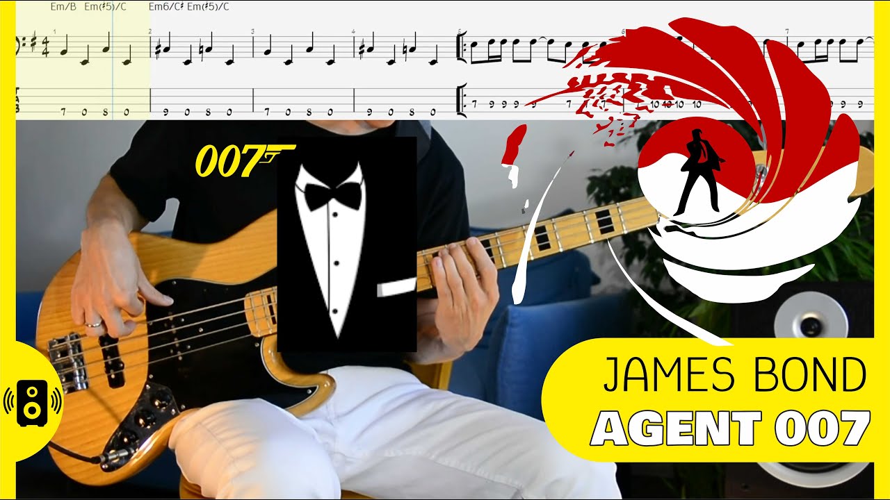 James Bond Agent 007 Bass Tabs Note Бас табы