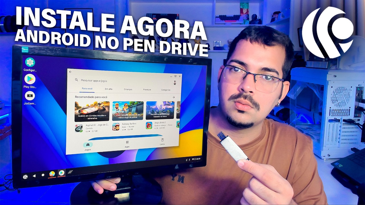 SUPER F&Aacute;CIL! Instale o Android PrimeOS no PEN DRIVE Para PC!