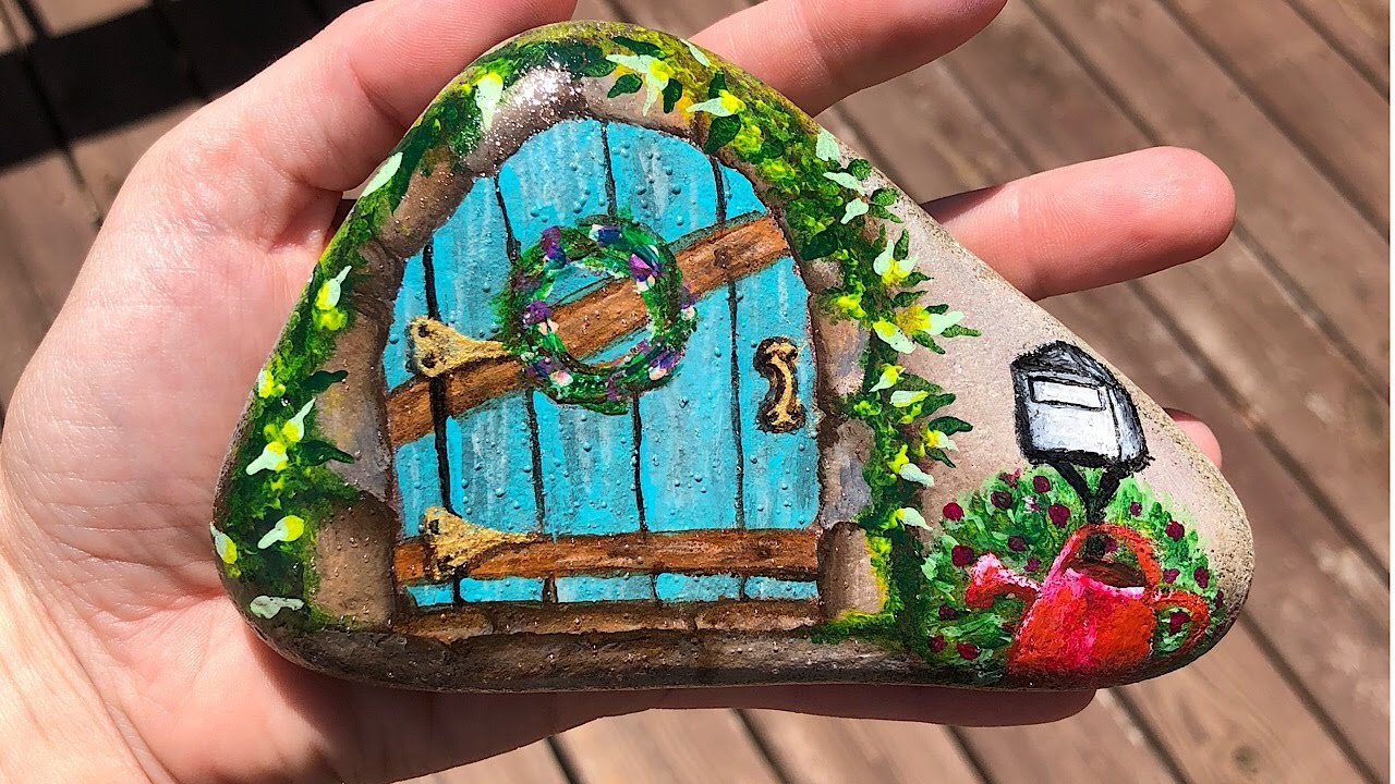 how to paint a doorway rock painting tutorial