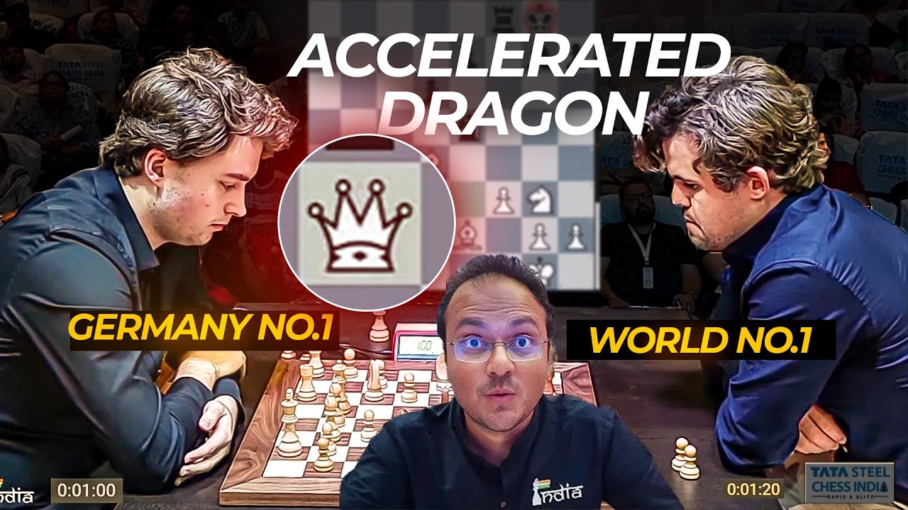 Magnus Carlsen's beautiful ideas in Accelerated Dragon | Keymer vs Carlsen | Tata Steel Chess India
