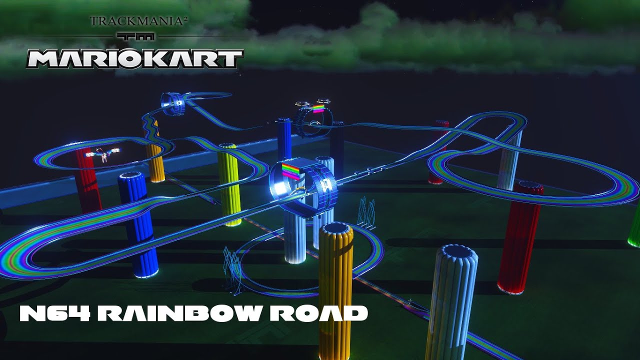 Mario Kart TrackMania- N64 Rainbow Road