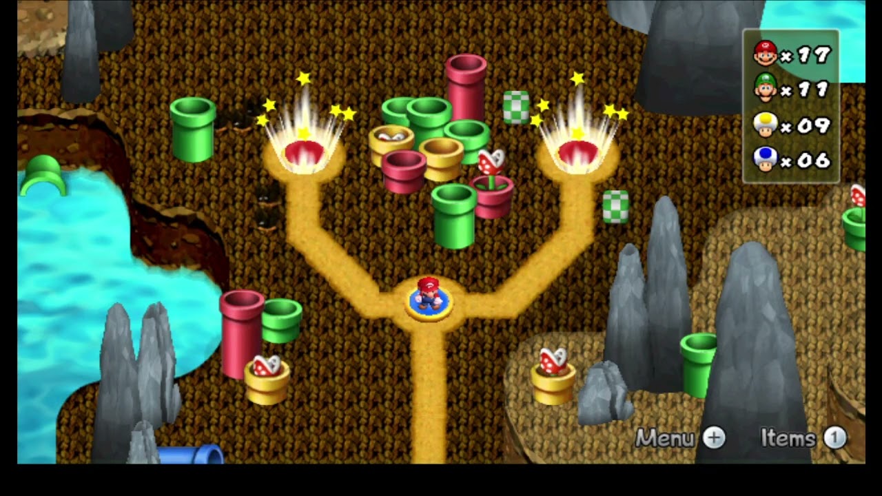 Newer super mario bros wii world 2 complete (4 players but they are synchronized)