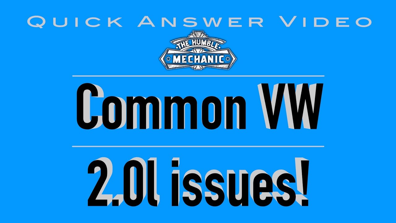Common Issues With VW 2.0l NON TURBO Engines