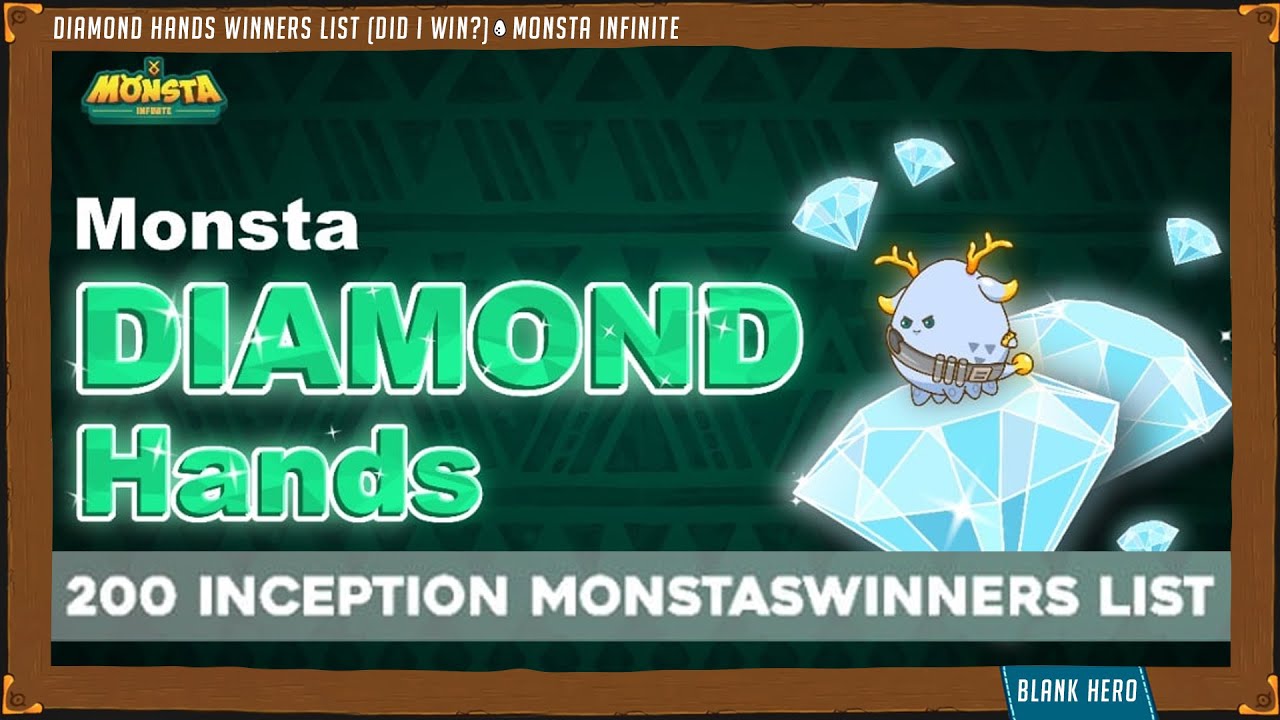 DIAMOND HANDS WINNERS LIST (Did I Win?) 🥚 Monsta Infinite