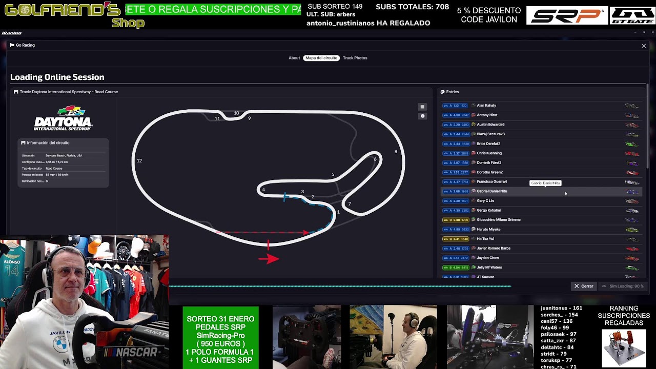 Probando volante Mclaren + GT3 DAYTONA + SORTEO ENERO @SRP Pedales,