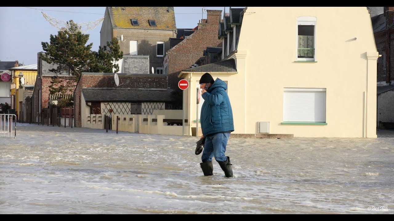 Tempête Eleanor à Cayeux-sur-mer, 3 janvier 2018.