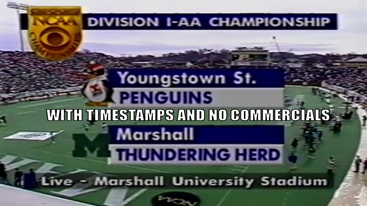 Watch Marshall VS Youngstown State 1992 NCAA Division I-AA Championship GAME COMPLETE NO COMMERCIALS