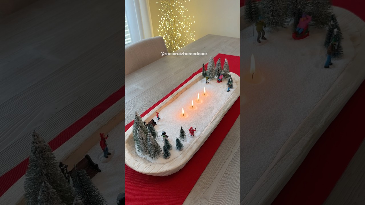 Look how easy is to make a beautiful Christmas centerpiece candle with this pearled wax 🌲