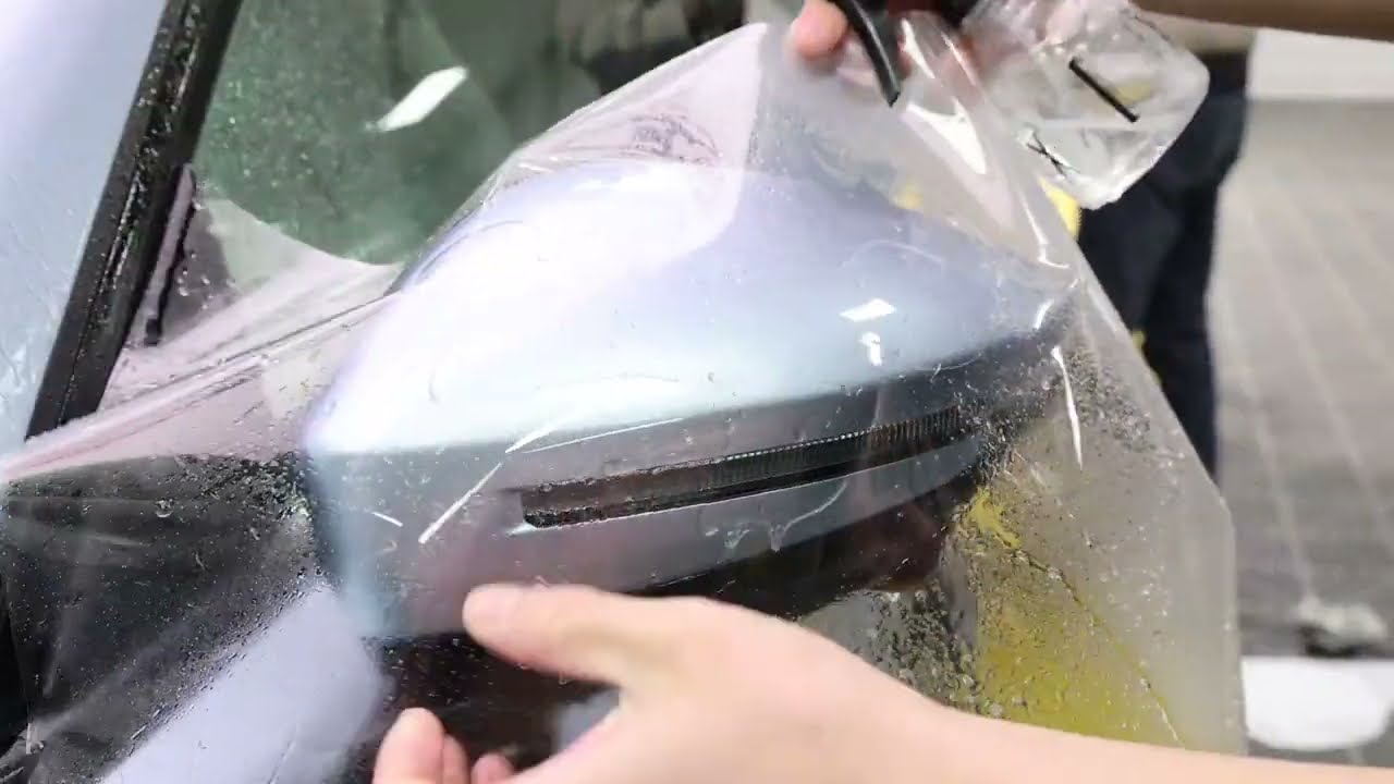 Installation Guide--Paint Protection Film Applied on Vehicle Rearview Mirror #ppf #paintprotection