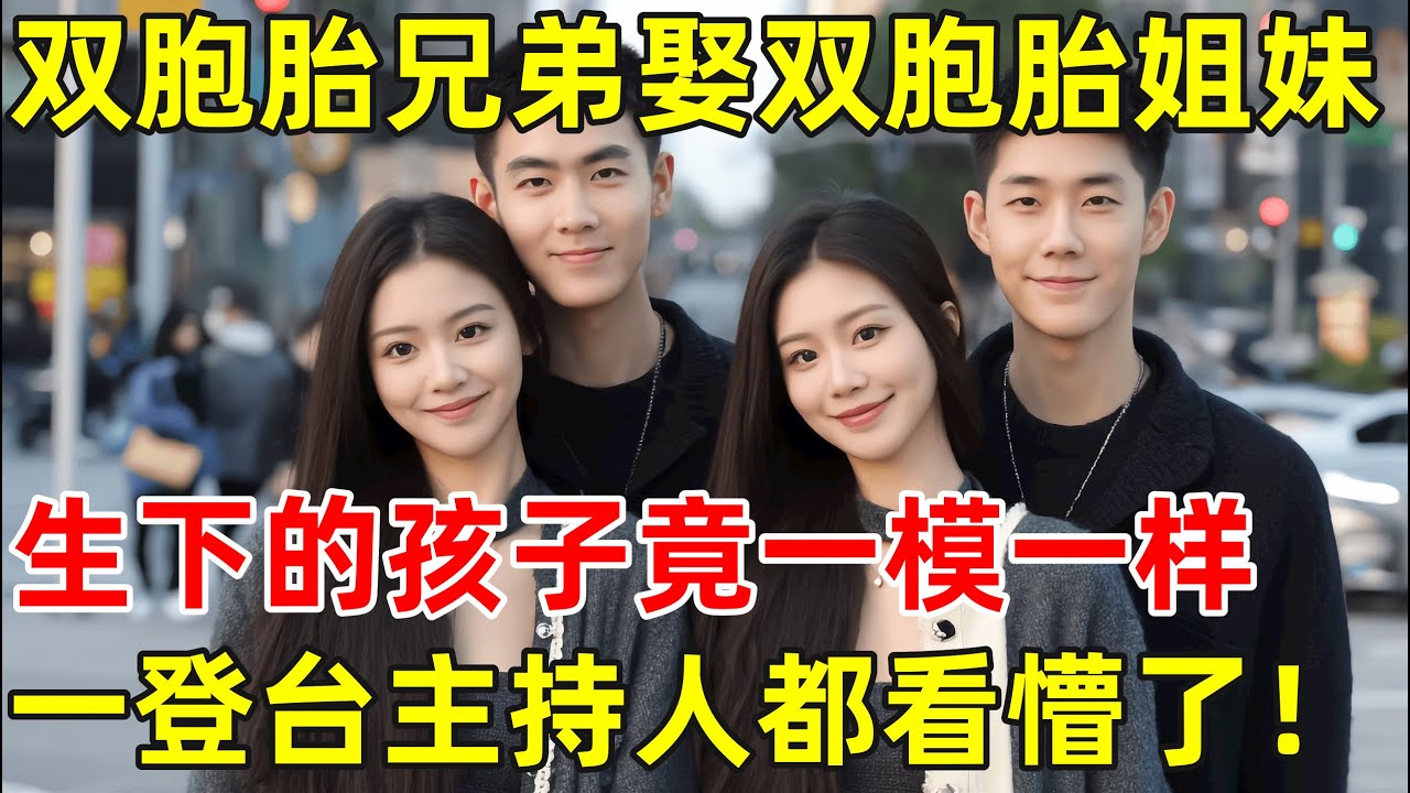 双胞胎兄弟娶双胞胎姐妹,生下的孩子竟长得一模一样!一登台主持人都懵了【百味人生】