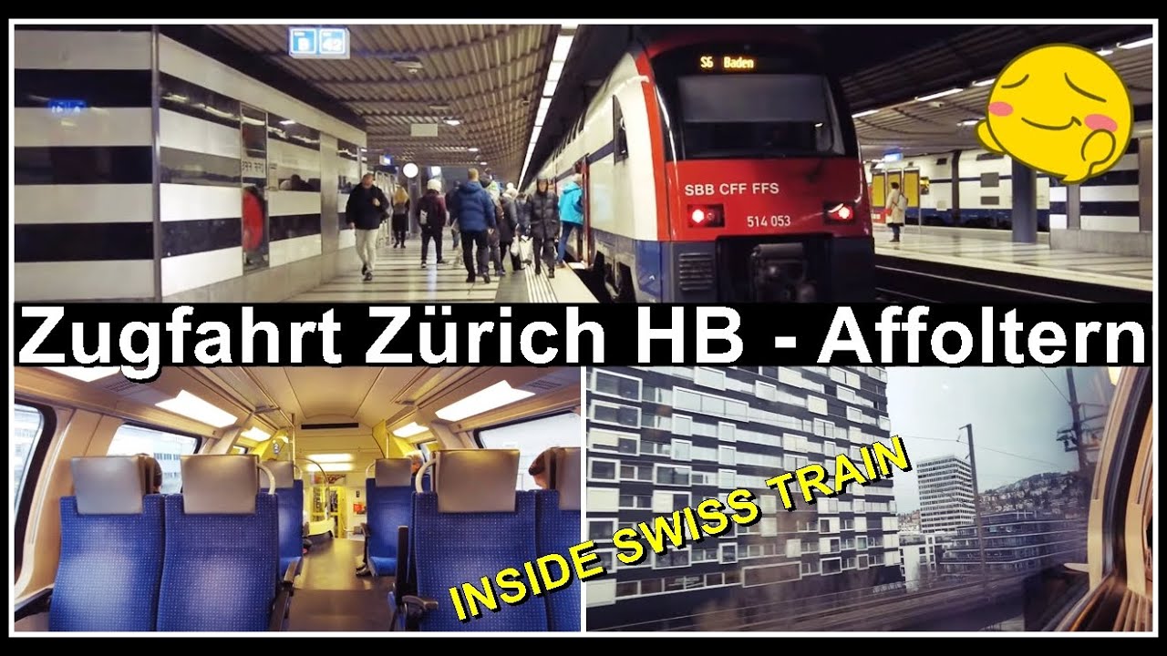 INSIDE SWISS TRAIN / Mit der S-Bahn vom HB Zürich nach ZH Affoltern, Stadt Zürich, Schweiz 2023